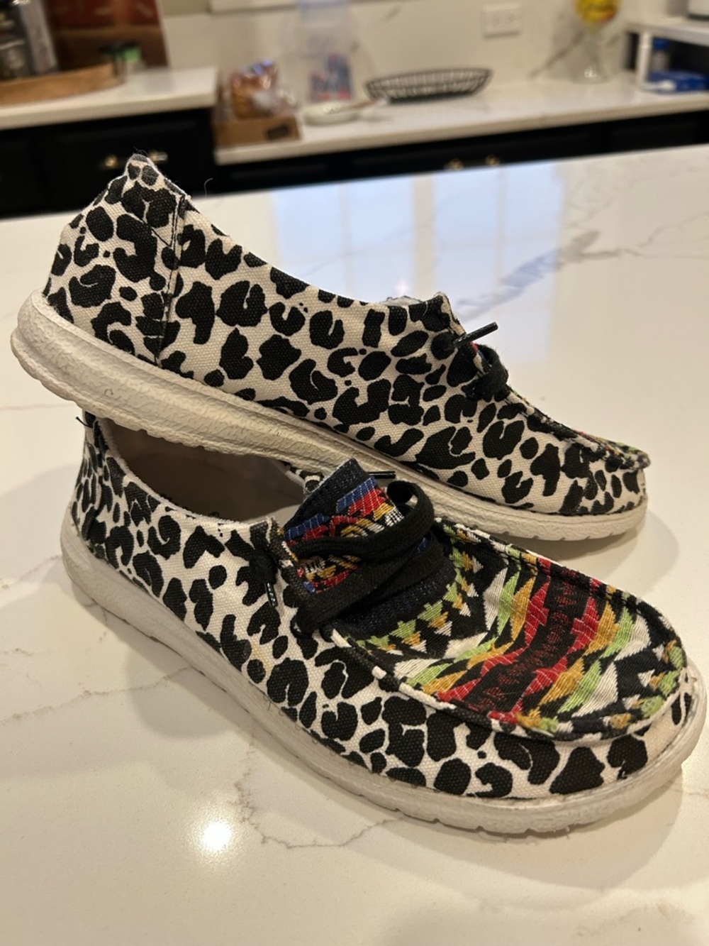 Gypsy Jazz Slip On Western Print Shoes - Picture 2 of 9